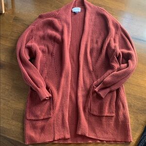 Universal Thread Terracotta Ribbed Cardigan